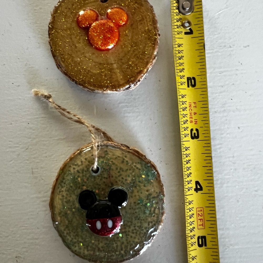 Disney Mickey Mouse Glitter Ornaments